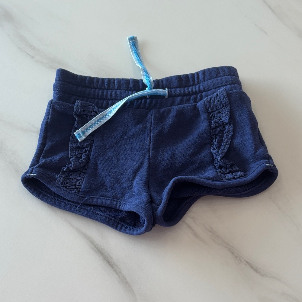 Cat & Jack Dark Blue Kids Shorts with Light Blue Drawstring